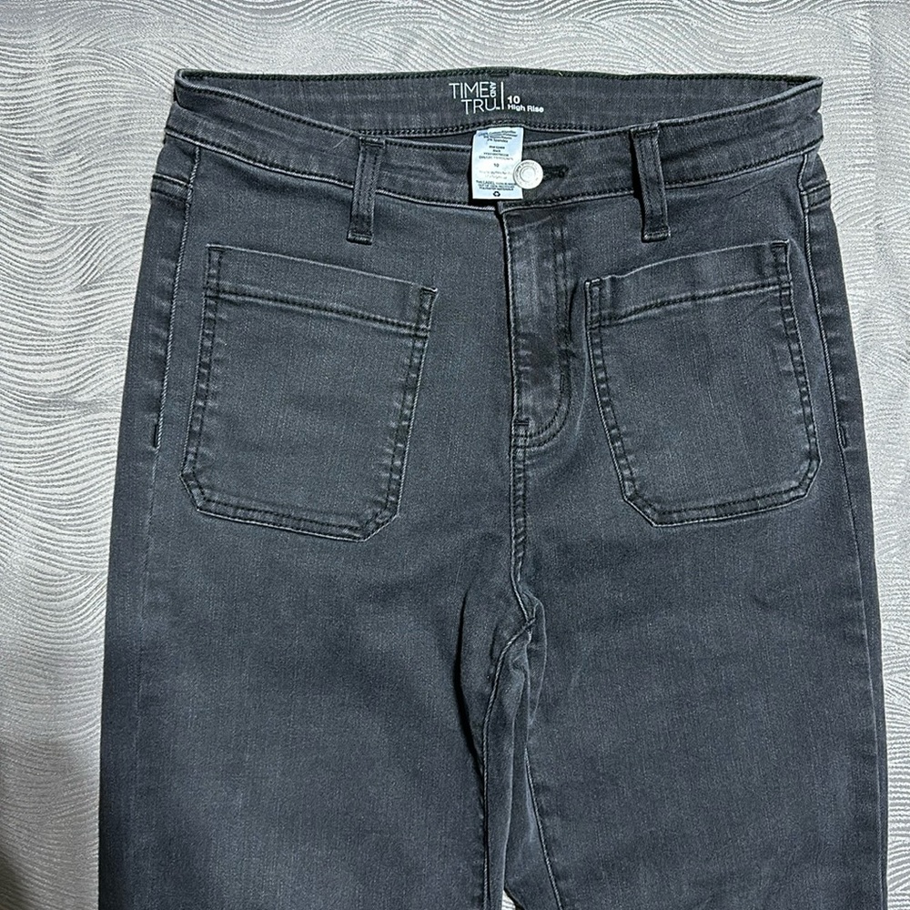 TIME AND TRU - Size 10 High Rise Black Denim- BellBottoms